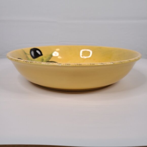 Certified International Stef Ania Ferri Roma 9" Pasta Bowl with Large Olives - Picture 2 of 5